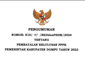 PEMBATALAN PPPK KABUPATEN DOMPU PART 2