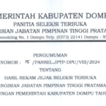 PENGUMUMAN HASIL REKAM JEJAK SELEKSI TERBUKA JPT PRATAMA