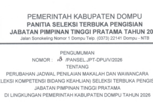 PERUBAHAN JADWAL PENILAIAN MAKALAH DAN WAWANCARA