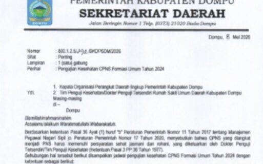 PELAKSANAAN TES KESEHATAN CPNS KE PNS TAHUN 2026